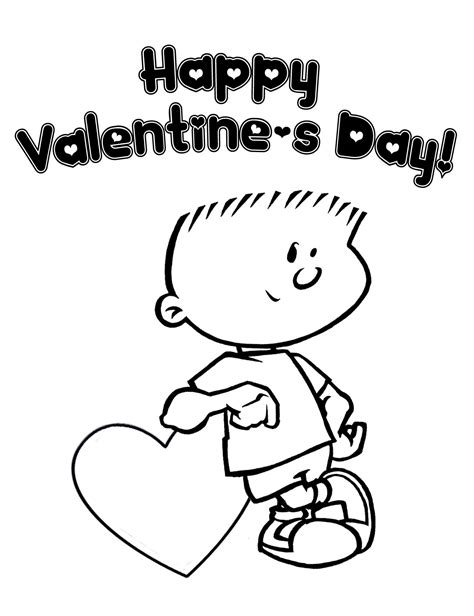 Free Valentine color pages for kids