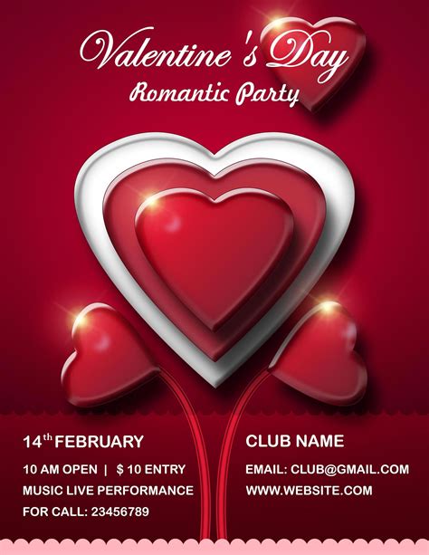 Free Valentine's Day Flyer Templates for Photoshop