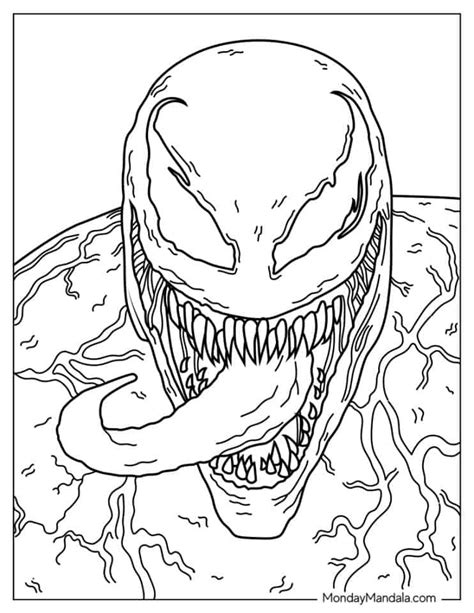 Free Venom Coloring Pages for Kids