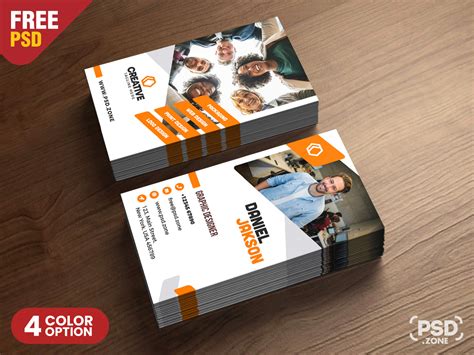 Free Vertical Business Card Templates PSD Image 2