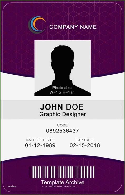 Free Vertical Name Badge Templates