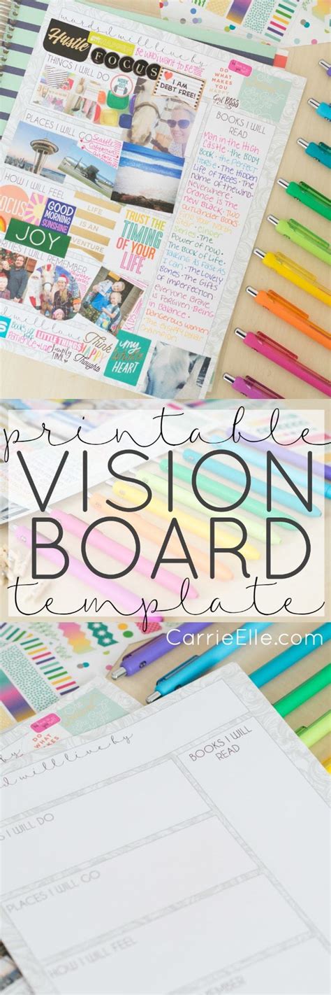 free vision board templates design