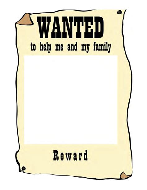 Example of a free wanted poster template