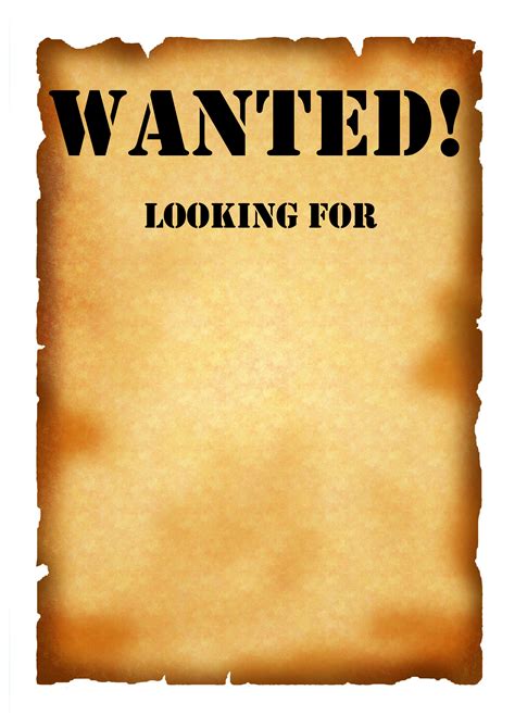 Free Wanted Poster Template Download