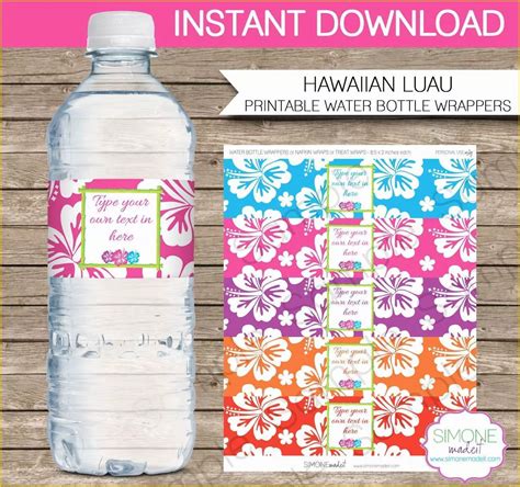 8 oz Water Bottle Label Template 5