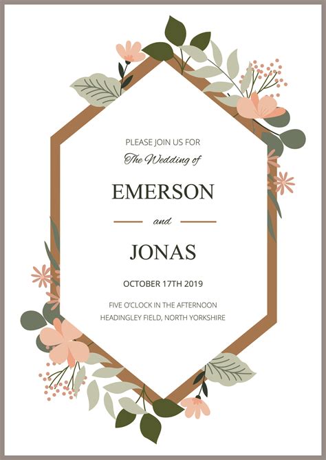 Free Wedding Card Templates