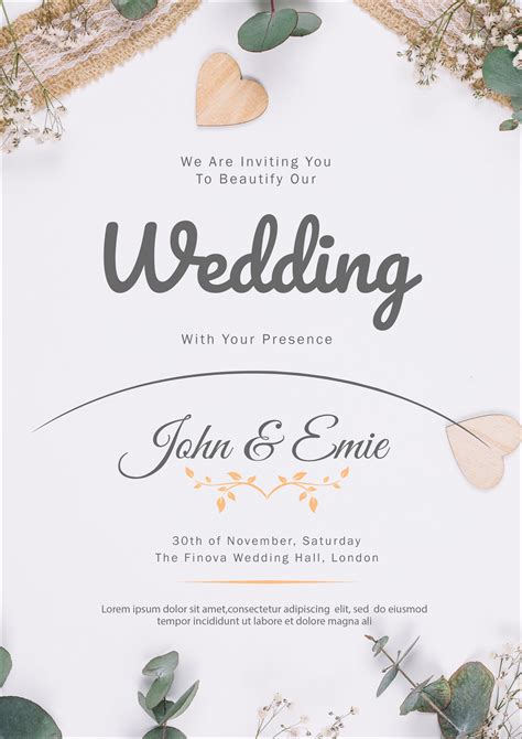 free wedding invitation template