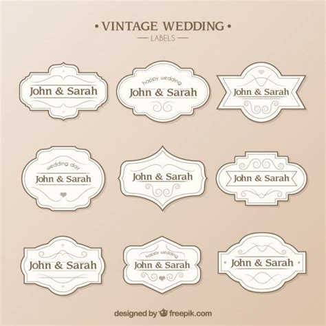 Free Wedding Labels