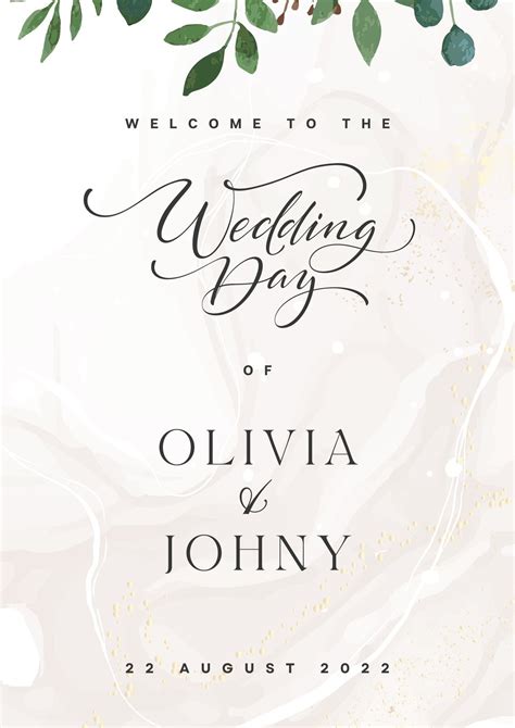 Free Wedding Poster Templates PDF