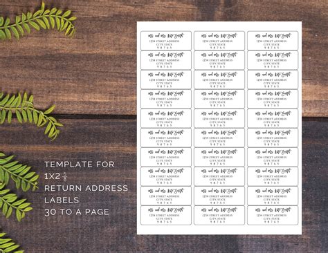 Free Wedding Return Address Label Templates Example