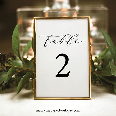 Free Wedding Table Numbers Printables