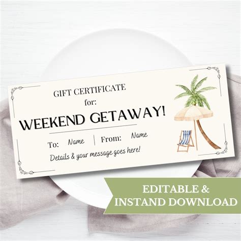 Free Weekend Getaway Coupon