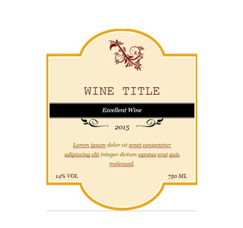 Free Wine Label Template