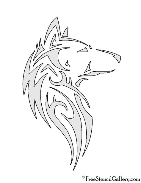 Free Wolf Stencil Printable