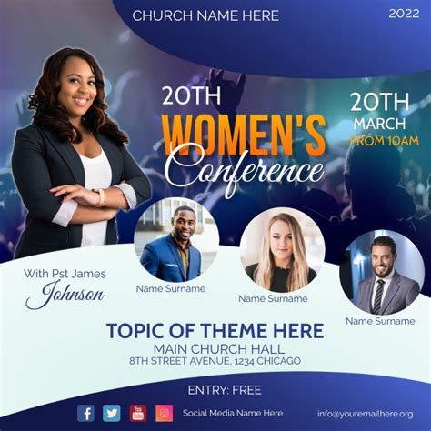 Free Women's Conference Flyer Template