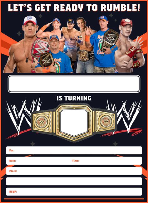 Free WWE Invitation Templates