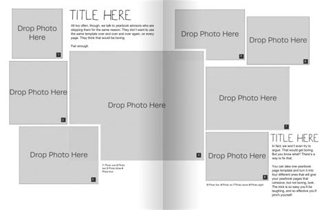 Free yearbook layout template for Photoshop