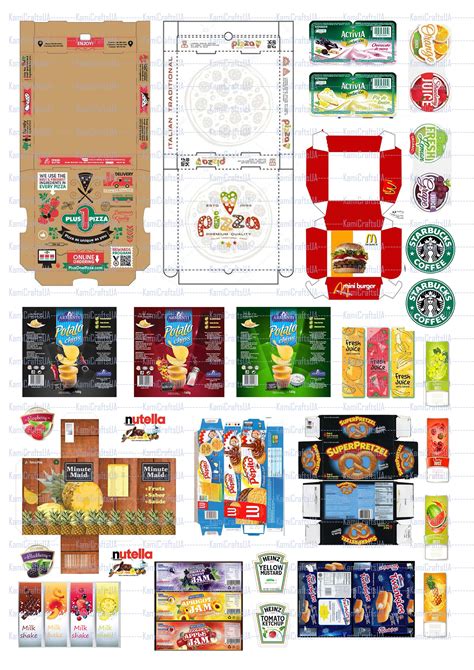 Free grocery store Barbie food printables