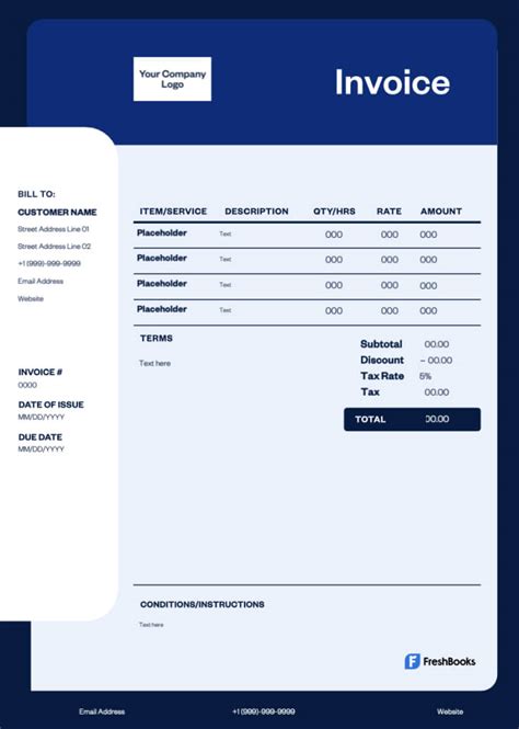 Freelance Actor Invoice Template Layout