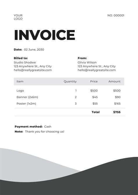 Freelance Invoice Template