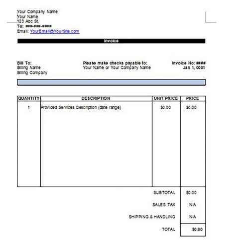 Freelance Invoice Template Google Docs Example 1