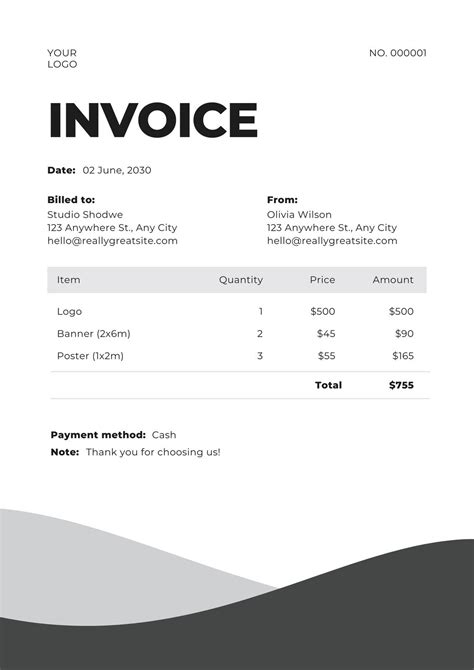 Freelance Invoice Template PDF