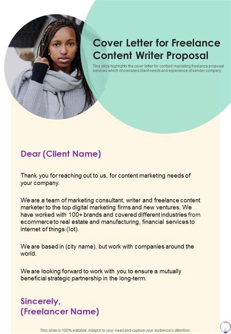 Freelancer proposal cover letter