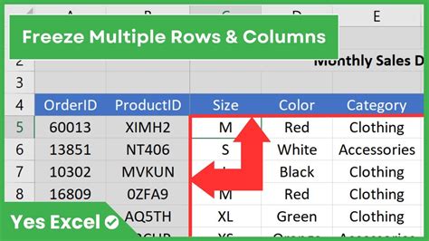 Freeze Multiple Columns in Excel