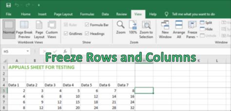 Freezing columns in Excel Mac use cases