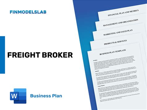 Free Freight Broker Business Plan Template Format