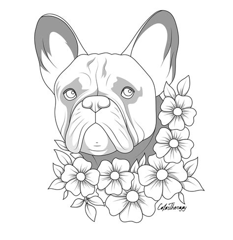 French Bulldog coloring page