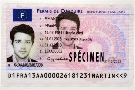 French Drivers License Template