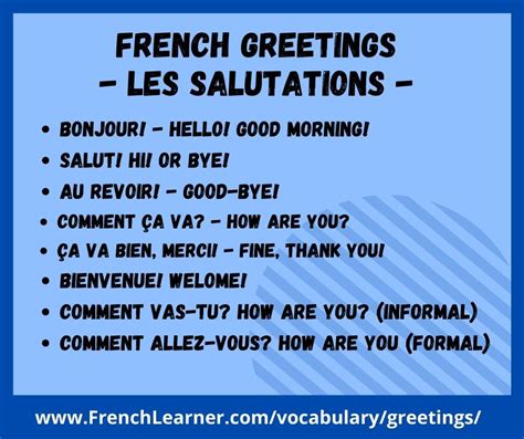 French greetings