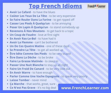 French idioms