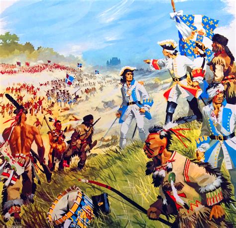 French Indian War Battle Scene