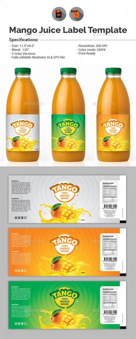 Fresh Juice Label Template