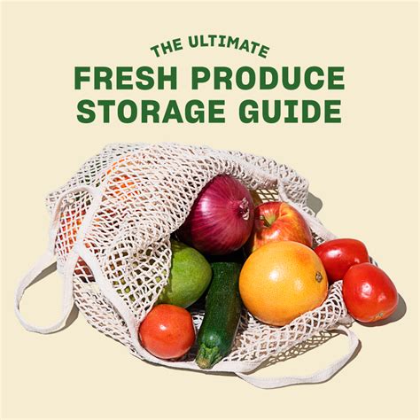 Storing fresh produce from the farmers market