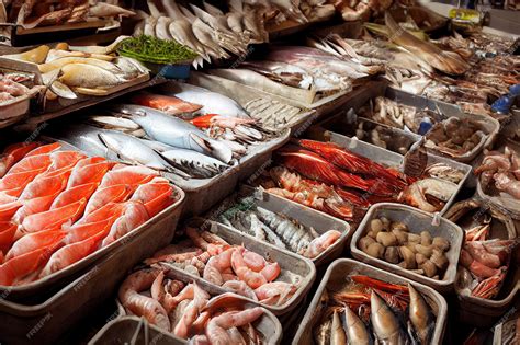 Fresh seafood market