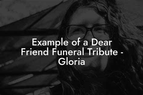 Friend tribute example