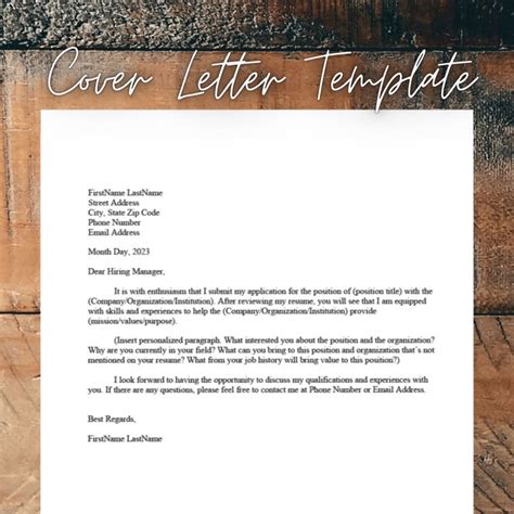 Friendly cover letter template