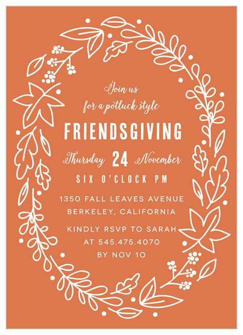 Friendsgiving Invitation Designs