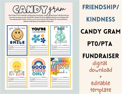 Friendship Candy Gram Template