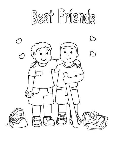 Friendship Coloring Pages for Boys