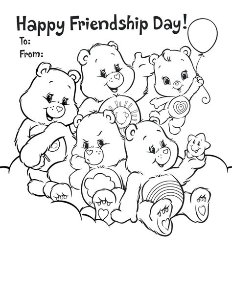 Friendship Coloring Pages for Preschoolers