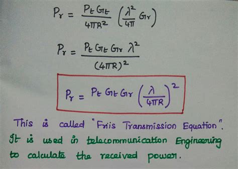 Friis Transmission Equation