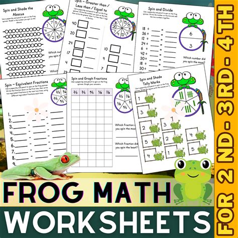 Frog math worksheets