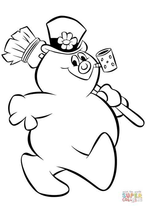 Frosty Snowman Coloring Page 10