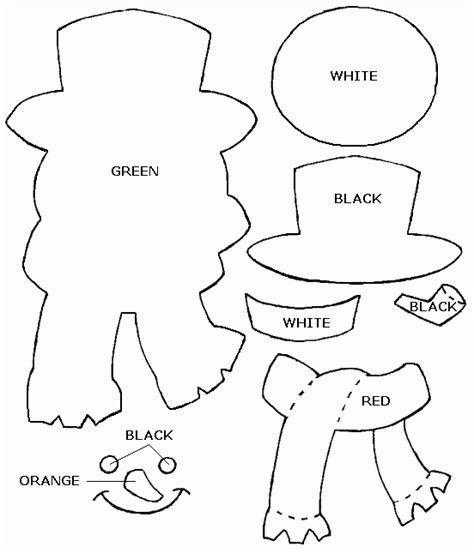 Frosty Snowman Hat Template with Coal Eyes