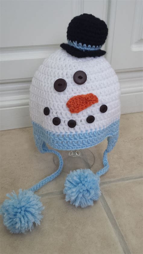 Frosty Snowman Hat Template with a Pom-Pom