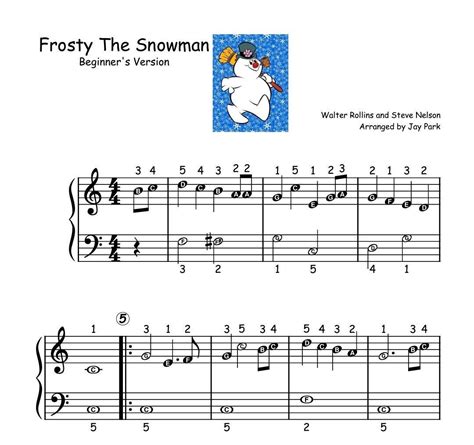 Frosty the Snowman Piano Sheet Music